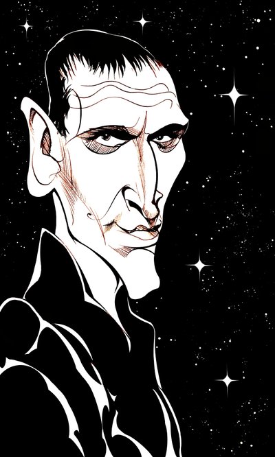Christopher Eccleston as Doctor Who in BBC television series of same name by Neale Osborne